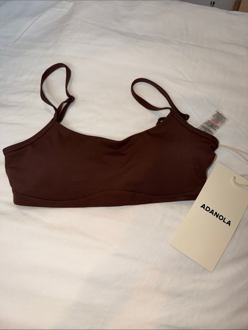 Adanola- Ultimate Minimal Strappy Bra-Chocolate Brown Adjustable Strap